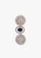 Jewelry Set With Navy Blue Stones In Silver Plated Alloy
