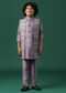 Kalki Lavender Purple Printed Kurta Jacket Set In Silk For Boys