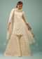 Pearl White Sharara Suit With Embroidery