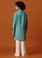Mint Blue Kurta Set In Silk For Boys