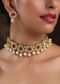 Navratana Gold Plated Kundan Necklace Set