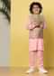 Kalki Pink Bandi Jacket & Kurta Set In Silk With Threadwork For Boys