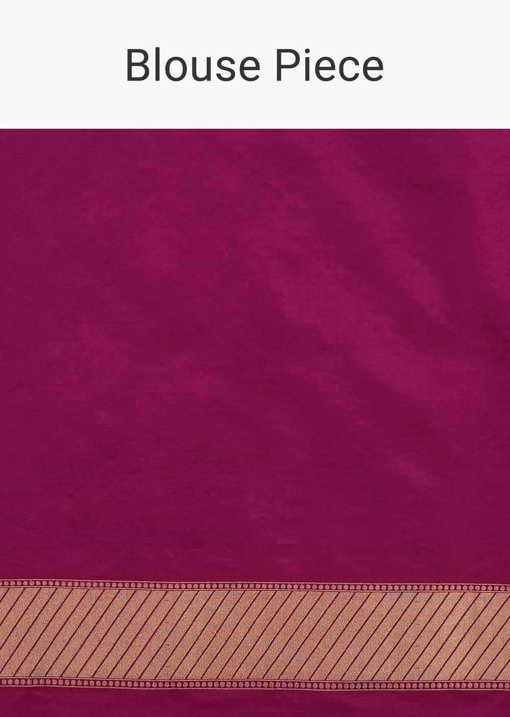 Plum Purple Saree In Pure Banarasi Silk With Upada Zari Weave Floral Butti Work