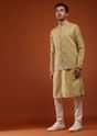 Light Brown Embroidered Bandi Jacket Set