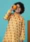KALKI Yellow Printed Kurta Set For Boys