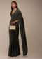 Kombu Green Saree With Stones Embellishment, Crafted In Chiffon With Stones Embellished In Buttis