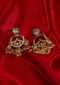 Kundan studded jadau earring with nano moti jhumkas only on Kalki