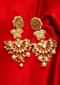 Kundan studded jadau earring with pearl drops only on Kalki