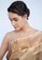 Kundan studded round cluster earring with moti border only on Kalki