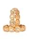 Kundan Polki Handcrafted Mixed Metal Bangles In Rose Gold