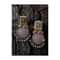 Lavender Carved Stone Earrings In With Elephant Motifs, Dangling Pearls And Kundan Work