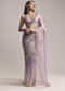 Lavender Tissue Saree With Cutdana And Butti Embroidery