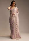 Lavender Tissue Saree with Cutdana  Sequin Work