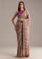 Lavender Tissue Saree With Mirror And Cutdana Embroidery
