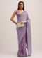 Lavender Half And Half Sequins Saree