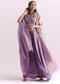 Lavender Moti Work Crop Top Suit Embroidered Jacket