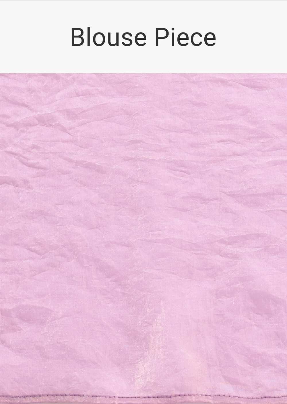 Lavender Soft Tissue Saree With Zari Embroidered Border