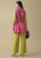 Lemon Yellow Floral Printed Co-ord Set In Tussar - RE By Kalki
