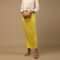 Lemon Yellow Shapewear Saree Petticoat In Cotton Lycra With Elastic Waistband And Slit