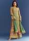 Light Aqua Green Cotton Muslin Kurta Dupatta With Printed Palazzo