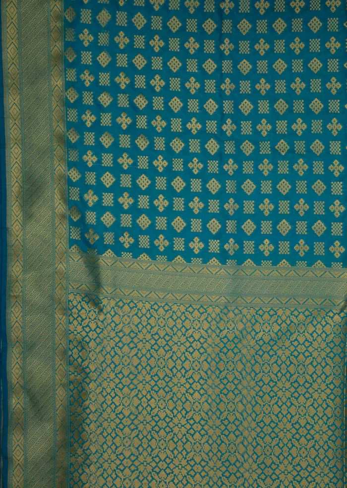 Light Blue chanderi silk saree weaved saree only on Kalki