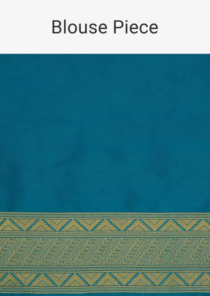 Light Blue chanderi silk saree weaved saree only on Kalki