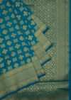 Light Blue chanderi silk saree weaved saree only on Kalki