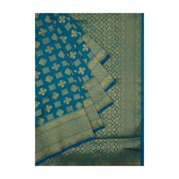 Light Blue chanderi silk saree weaved saree only on Kalki