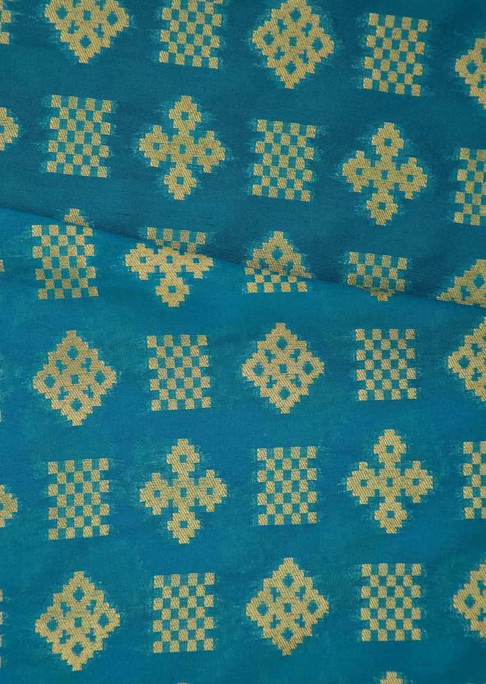 Light Blue chanderi silk saree weaved saree only on Kalki