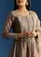Light Brown Chanderi Anarkali With Gotta Lace And Crush Tissue Dupatta