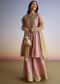 Light Pink Crush Tissue Sharara Suit With Zari Sequins