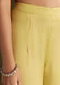 Light Yellow Chinon Embroidered Kurta Sharara With Choker Style Dupatta