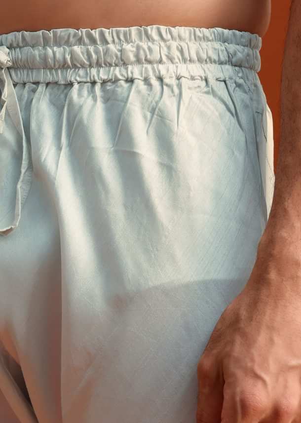 Light Blue Heavy Work Sherwani Set With Dupatta