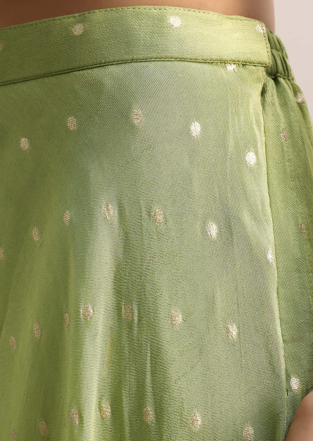 Light Green Embroidered Silk Kurta Palazzo With Dupatta