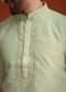 Light Green Organza Aligarhi Kurta With Zari Embroidery