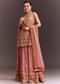 Light Pink Embroidered Palazzo Set