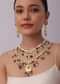 Light Purple Two Layered Bridal Kundan Necklace With Earrings