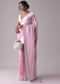 Lilac Sachet Pink Woven Saree In Dola Silk And Silver Weave