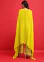 Lime Green Embroidered Georgette Crop Top And Palazzo Set With Jacket