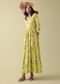 Lime Green Embroidered Kurti In Cotton With Floral Print