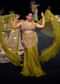 Lime Green Hand Embroidered Fishcut Lehenga Set With Winged Dupatta
