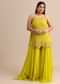 Lime Green Sharara Suit With Choker Dupatta