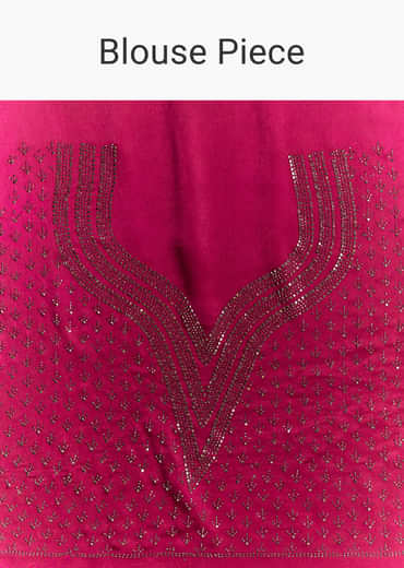 Magenta Pink Satin Bridesmaid Lehenga With Stone Work