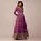 Magenta Pink Anarkali Set in Georgette with Embroidered Belt And Dupatta