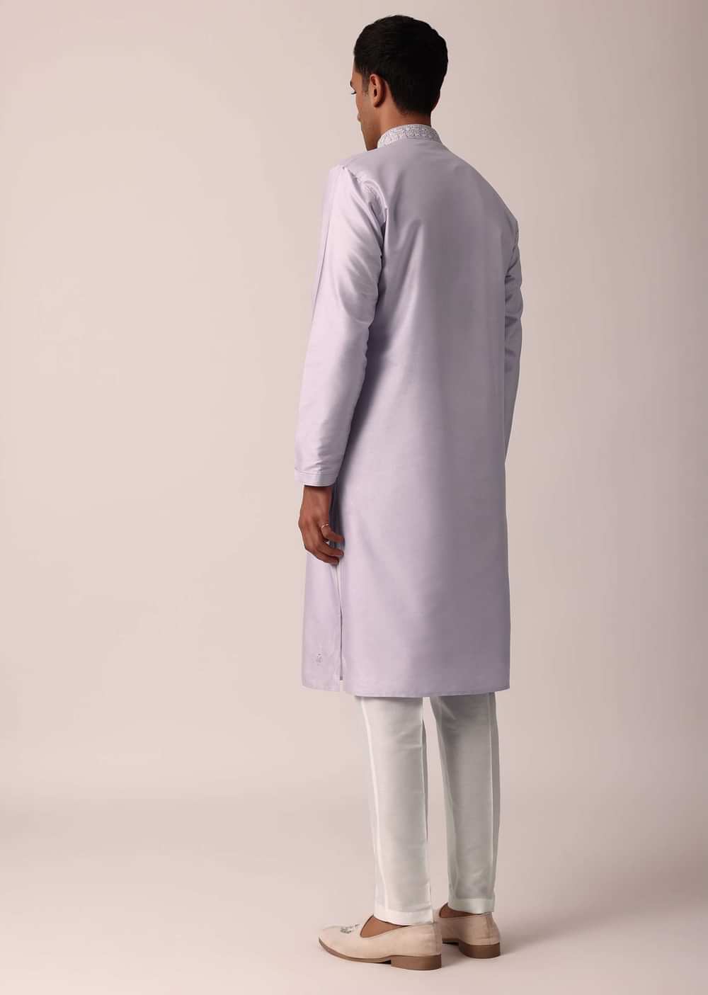 Majestic Festival Silk Kurta Set With Thread And Mirror Work
