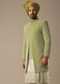 Majestic Green Georgette Sherwani Set