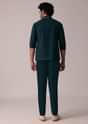 Majestic Green Short Kurta With Elegant Embroidered Bandi