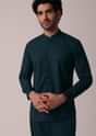 Majestic Green Short Kurta With Elegant Embroidered Bandi