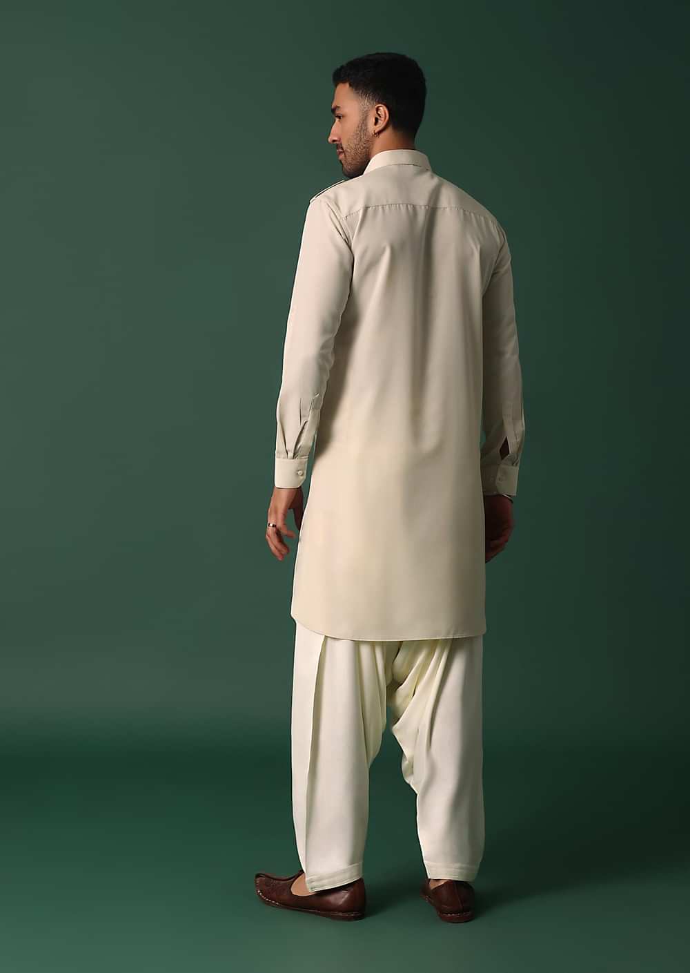 Majestic Ivory White Pathani Kurta Set