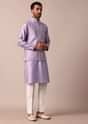 Majestic Purple Jacket Kurta Set For Men